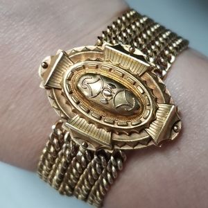 Estate 14k Art Deco Etruscan Revival Bracelet